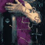 Portrait of Petr Havlena - Cryptoartik#09, detail, 92 x 92 cm